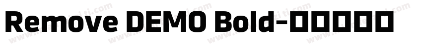 Remove DEMO Bold字体转换